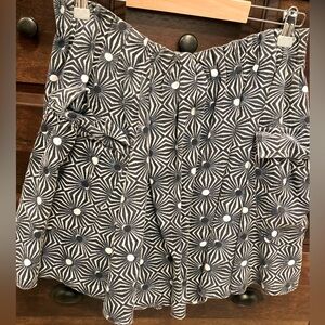 Free People Black, Blue & White flowing Mini Skirt